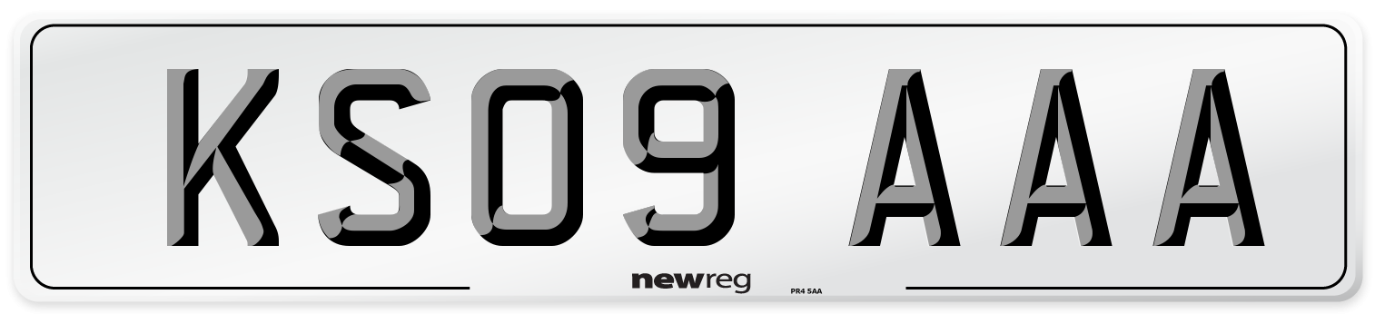 KS09 AAA Number Plate from New Reg